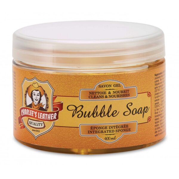 CHARLEE'S LEATHER - BUBBLE SOAP GEL+EPONGE 400ML