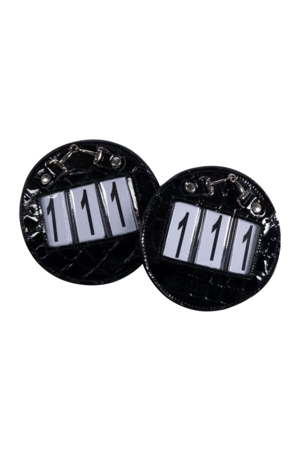 HKM - NUMÉRO DE DEPART ROND NOIR CROCO