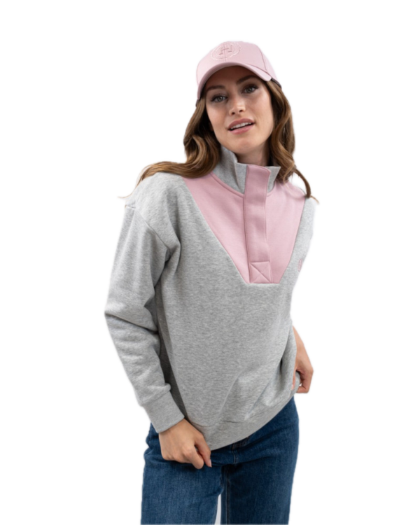 HARCOUR - SWEAT AMBRE GREY/PINK