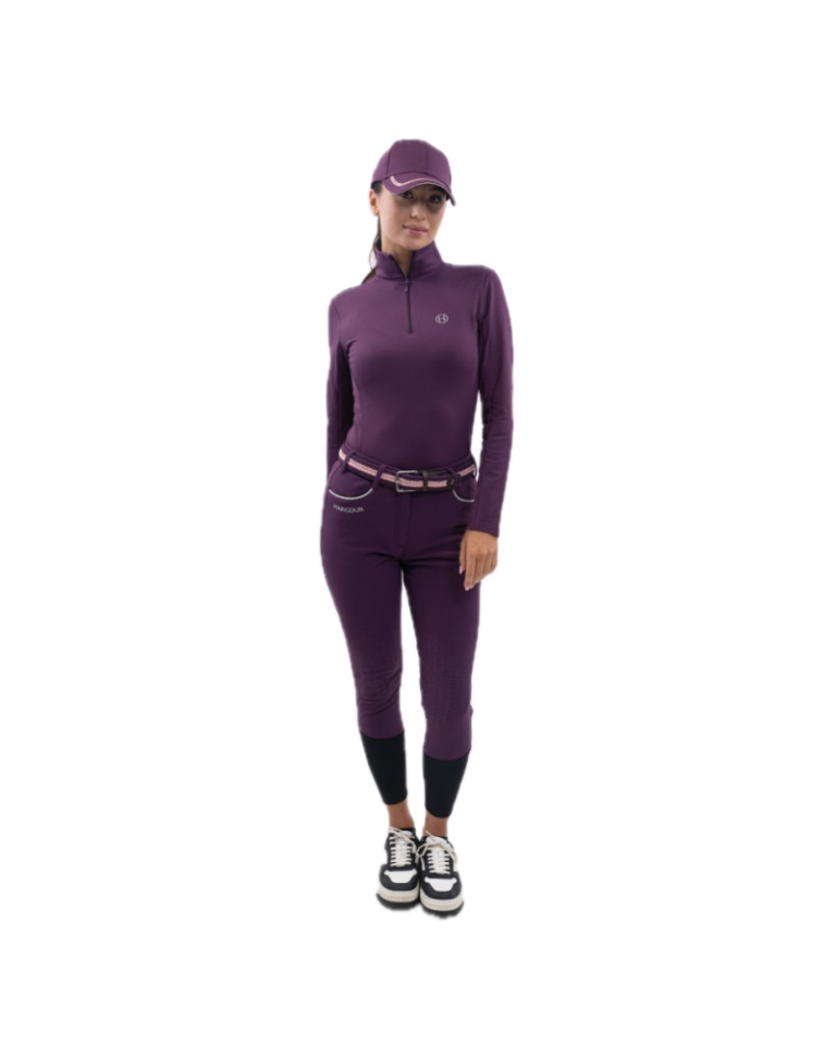 HARCOUR - Pantalon JAIPUR Polaire Figue