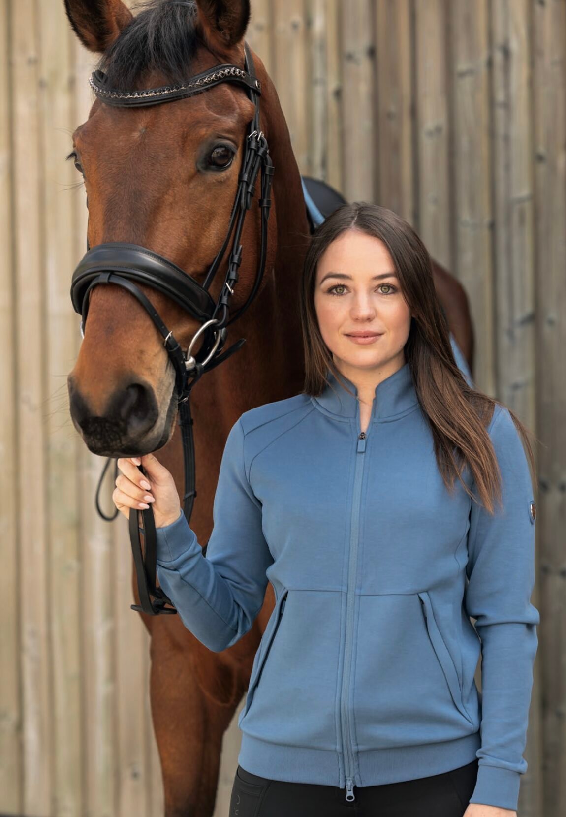 COVALLIERO - Gilet Sweat Smoked Blue – Image 2