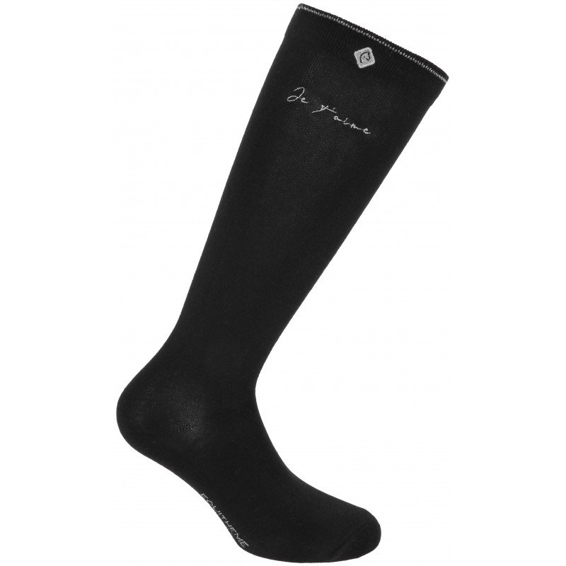 EQUITHEME - Chaussettes ROSE Noir