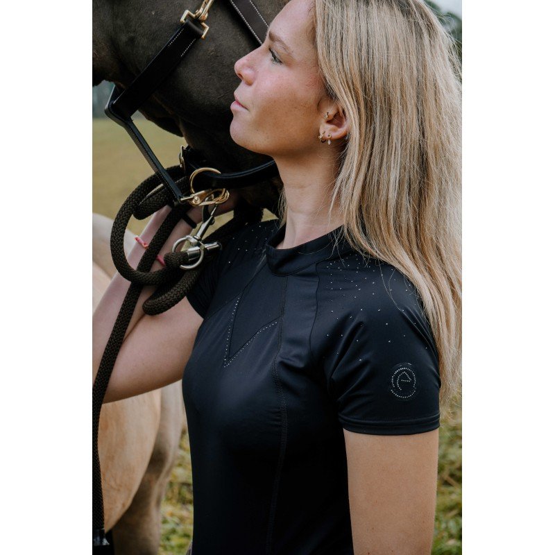 EQUITHEME - Polo CLAUDIA Noir – Image 2