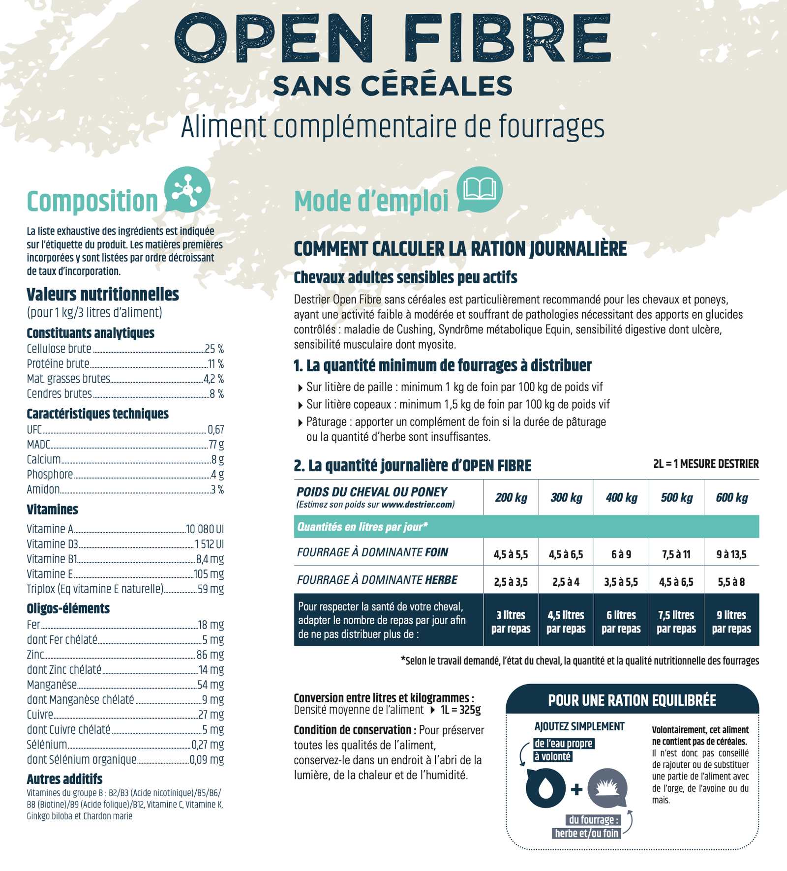 DESTRIER - OPEN FIBRE sans Céréales – Image 4