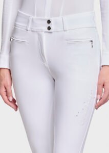 SAMSHIELD - Pantalon CLARA FLORAL Blanc